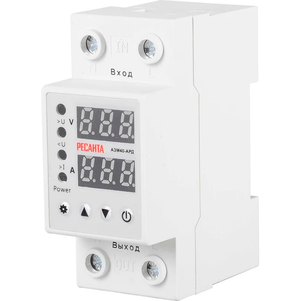 Блок защиты по напряжению "Ресанта" АЗМ-40АРД регулируемый (с дисплеем)