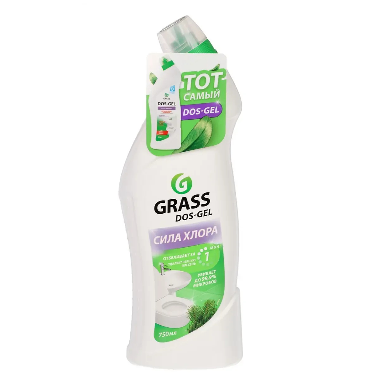 Гель для туалета и ванны GRASS DOS GEL Сила Хлора 750 мл