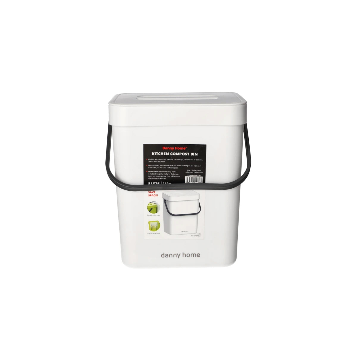 Ведро для мусора DH 25х19,5х21,5см с ручкой SN02-11