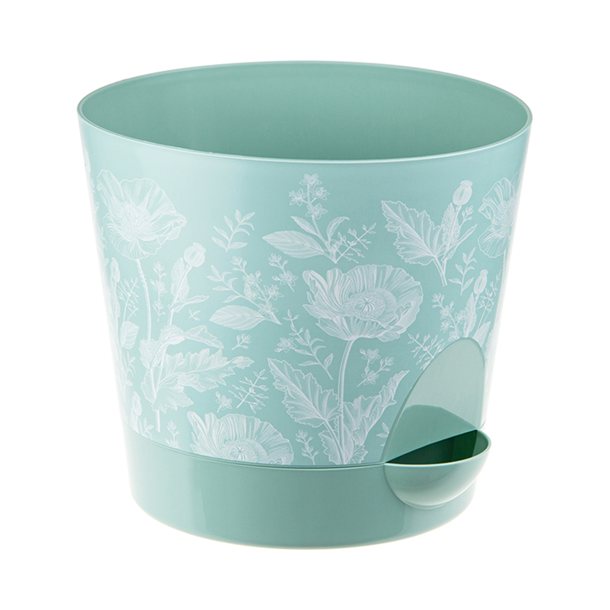 Кашпо IDEA НИКА ДЕКО D180мм 2,7л с прикорневым поливом маки М 3078