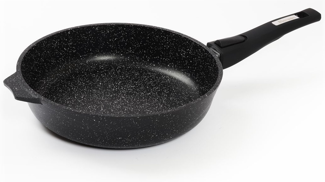 Сковорода Мечта Гранит 24 см а/п Blaсk Induction Pro съем.руч. 024802И