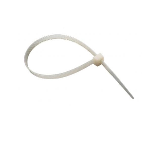 Хомуты СИБРТЕХ 200 х 3,6 мм, пластмассовые, белые, 100 шт.