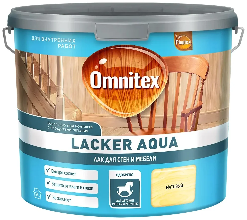 Лак Omnitex Lacker Aqua 10 матовый 2,7л