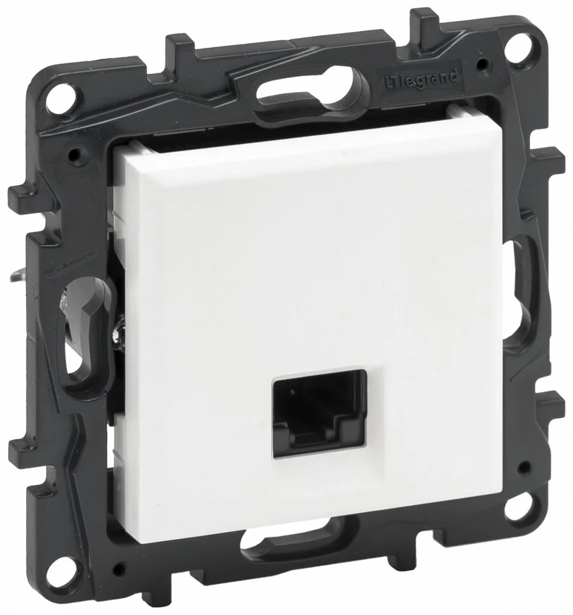 Розетка компьютерная RJ45 5Е механизм б/рамки NLST белый 863159 Legrand