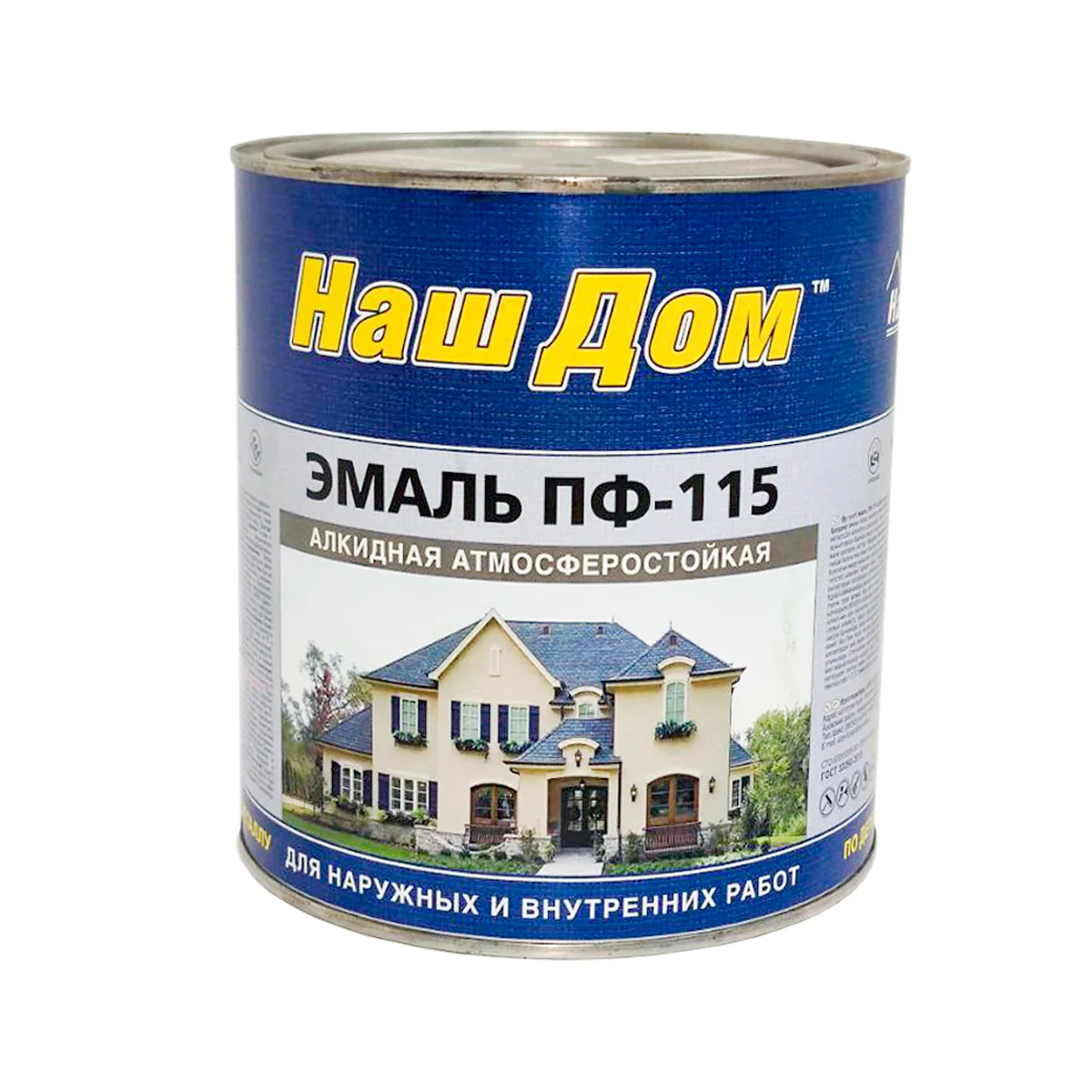 Эмаль ПФ-115 Наш Дом Белая  1,8 кг.
