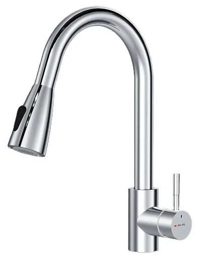 Смеситель д/к AM-PM F85B07500 X-Joy S, с вытягивающимся изливом, хром,