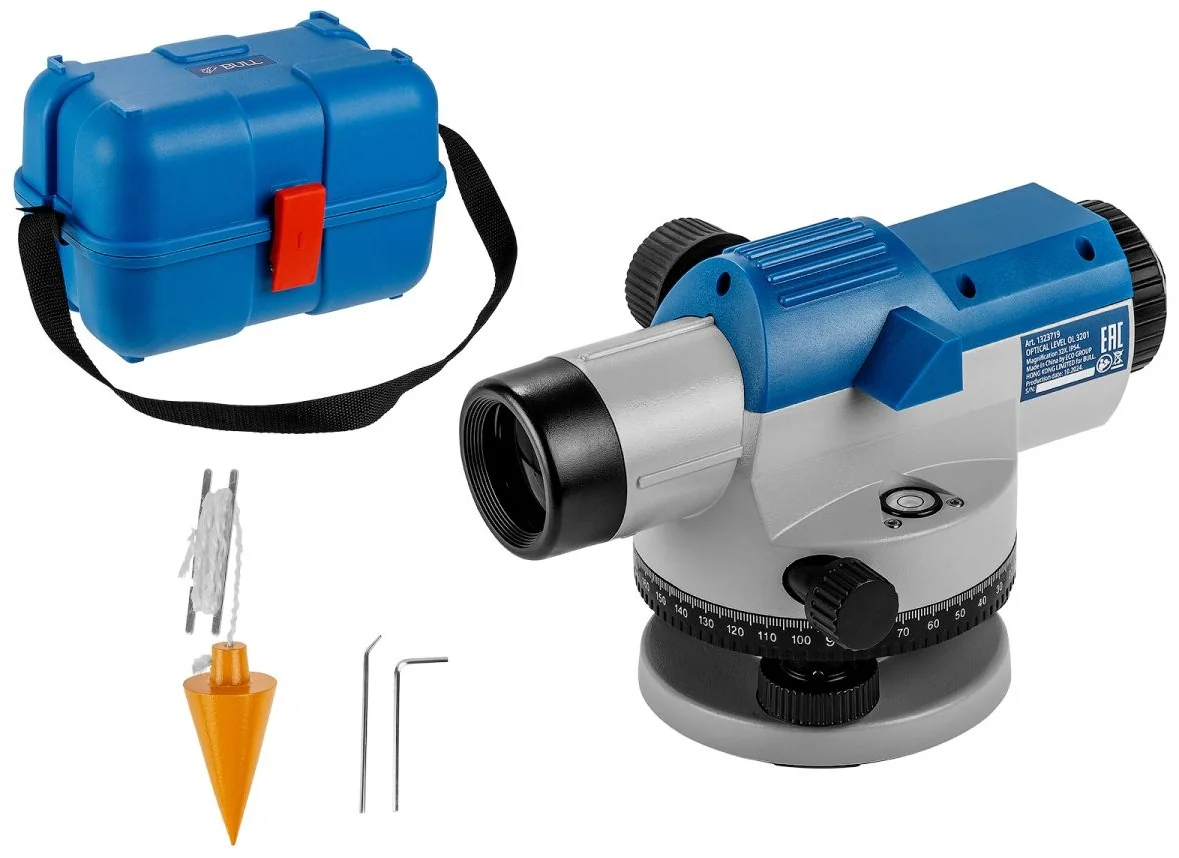 Нивелир оптический BULL OL 3201 в кор. (увеличение 32х, до 120 м, резьба 5/8")
