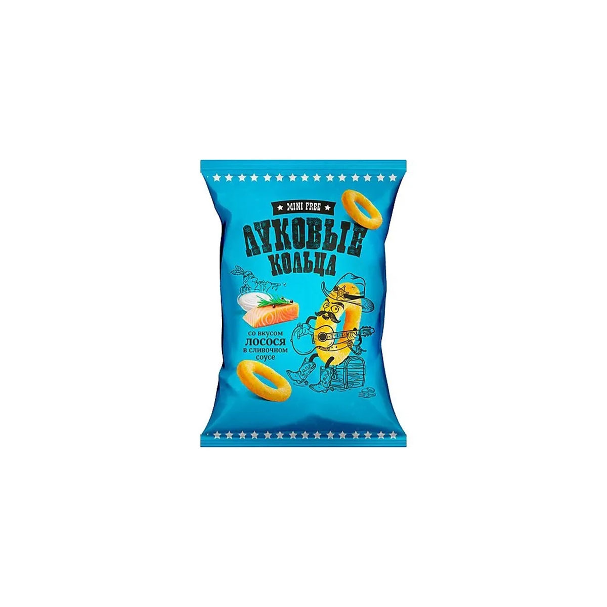 Луковые кольца со вкусом лосося в сливочном соусе «Mini Free», 45 г
