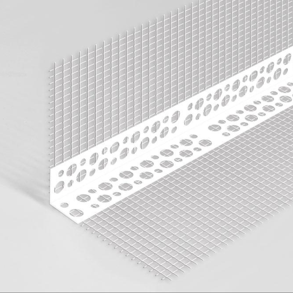 Угол перфорированный ПВХ с сеткой 100*150*3000 мм, Profigips