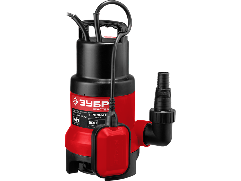 Насос погружной, ЗУБР НПГ-М1-900, дренажный для грязной воды