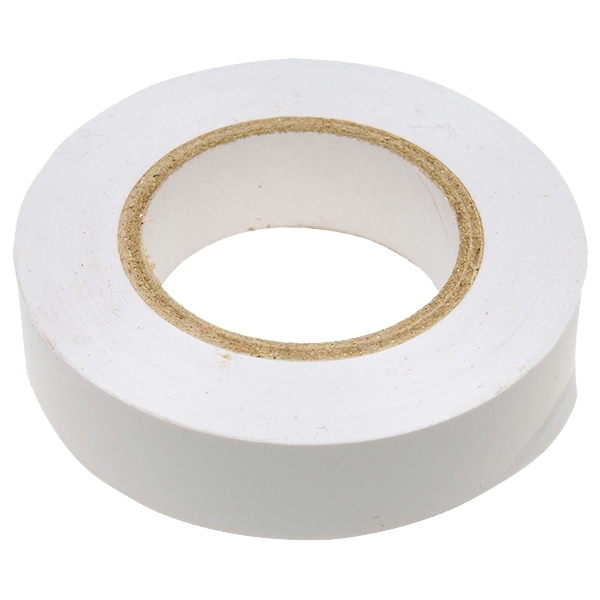 Изолента ПВХ, 15 мм х 10 м, 130 мкм, белая // СИБРТЕХ