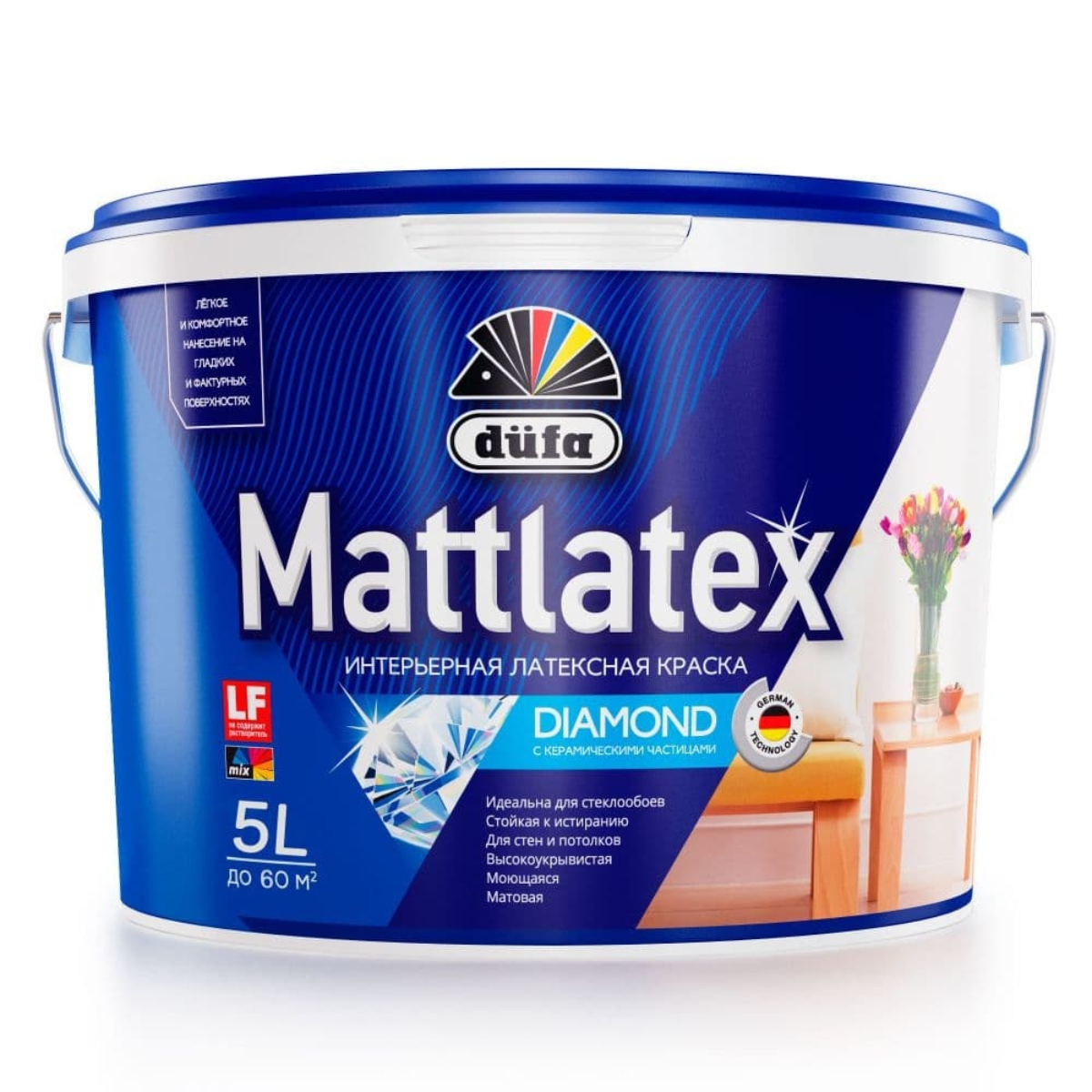 Краска водоэмульсионная "Dufa" MATTLATEX RD100 9л
