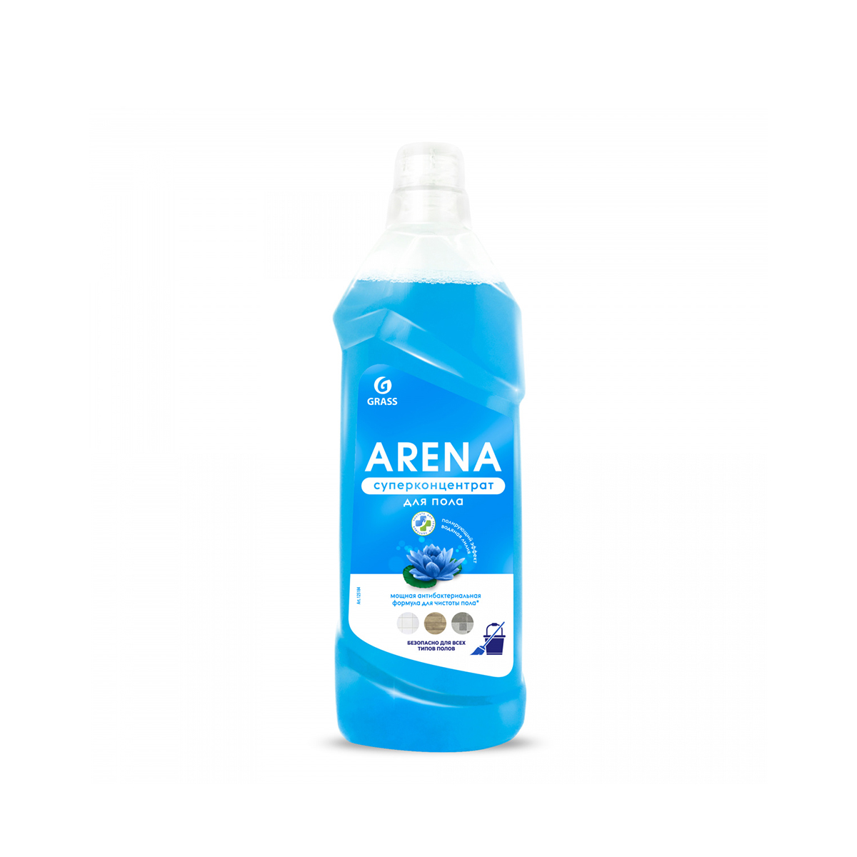 Средство для пола GRASS ARENA с полирующим эффектом водная лилия 1л 125184