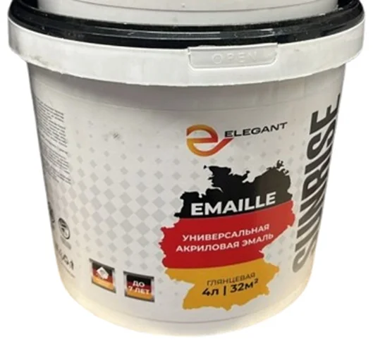 Эмаль акриловая Elegant глянцевая Sunrise 4 л