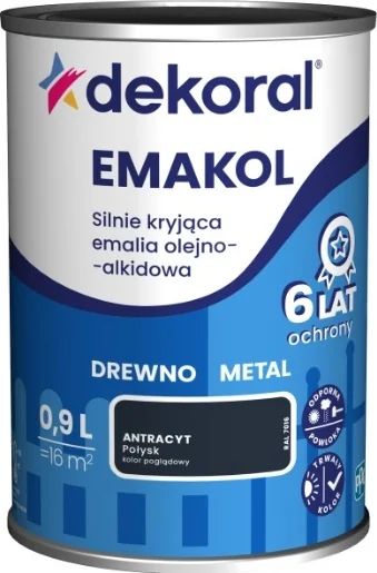 Эмаль Emakol SB Trim  антрацит 0,9л