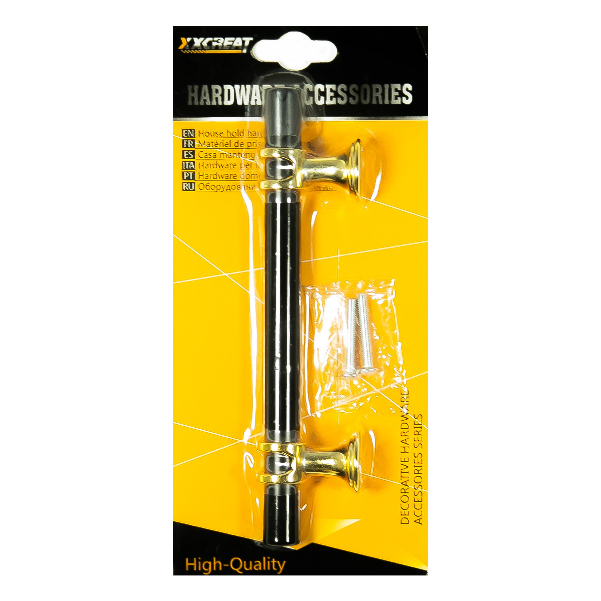 Ручка мебельная 1 шт черный с кольцом