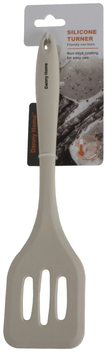 Лопатка кухонная с прорезями DH силикон белый DH3586-WHITE