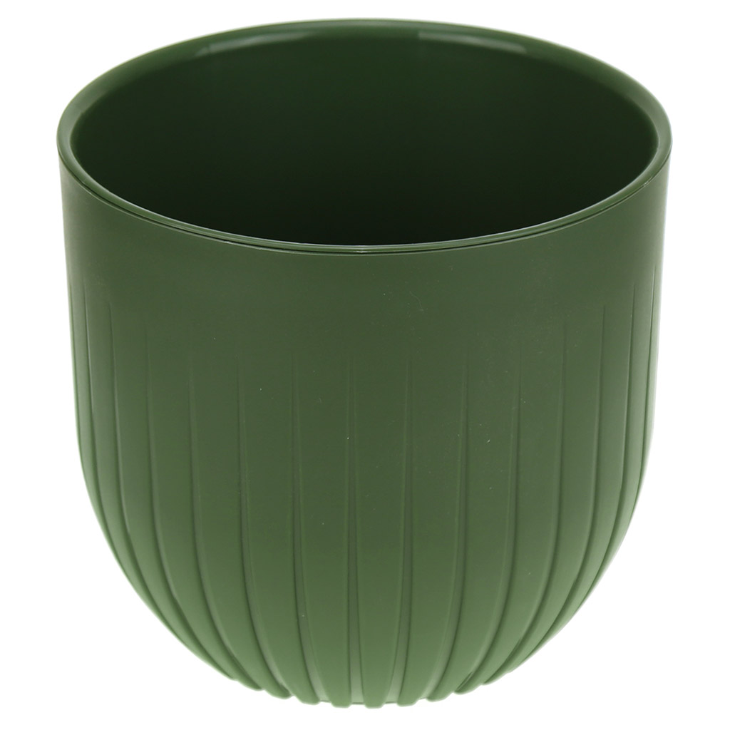 Горшок пластиковый с вкладкой, Альфа Нефритовый d. 13 h.12,5 1,4 л. А13-32