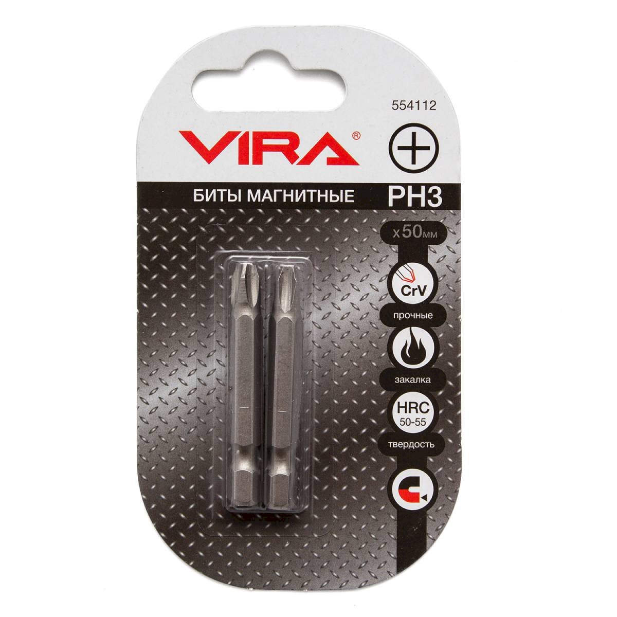 Биты CR-V PH3x50мм 2шт. VIRA