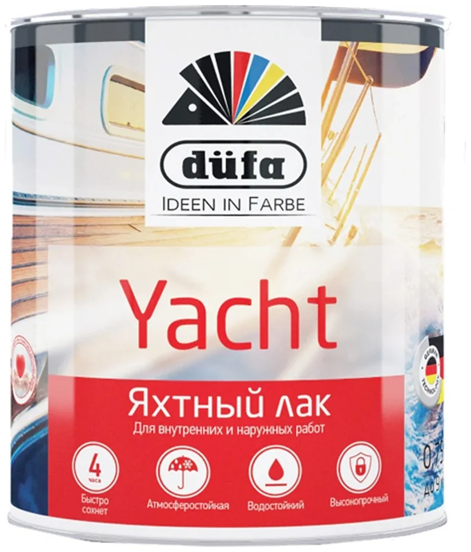 Лак "Dufa" яхтный  YACHT полуматовый 2л