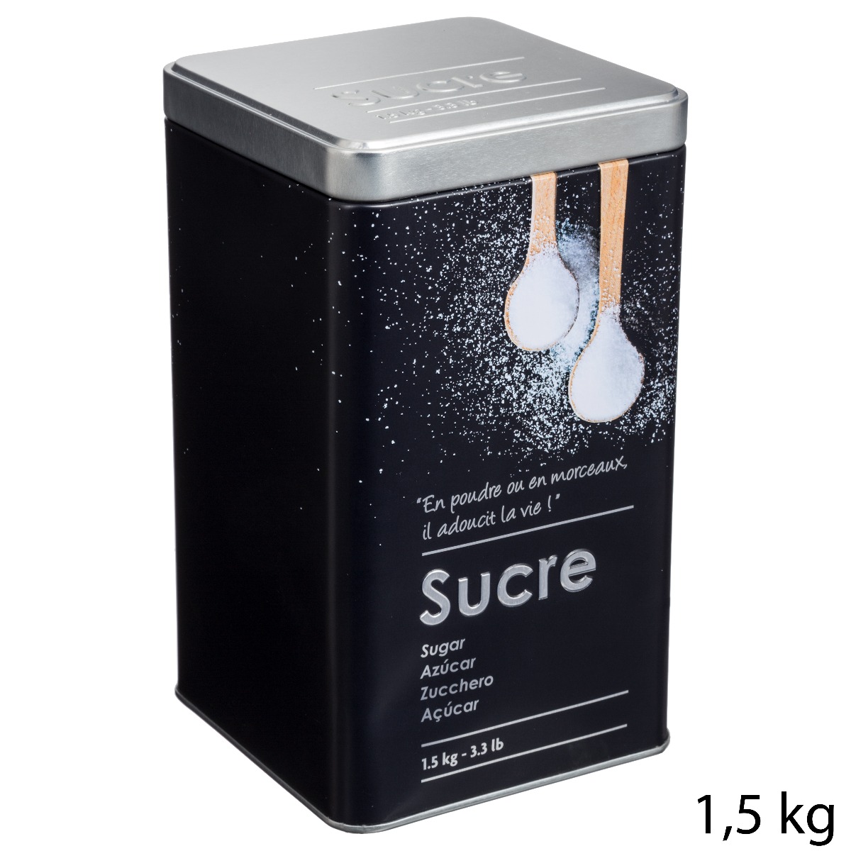 Коробка для сахара 5Five 1500 гр  металл 136309