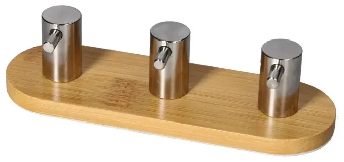 Планка Bathlux с 3 крючками для ванной комнаты 30595