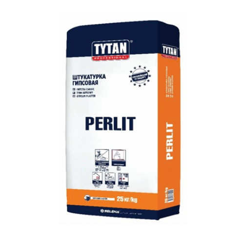 Tytan штукатурка гипсовая для ручного и машинного нанесения.  "PERLIT", 25 кг