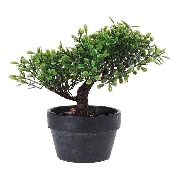 Бонсай искусств.в горшке 10,5*6,5 см.с натур.камнями, К