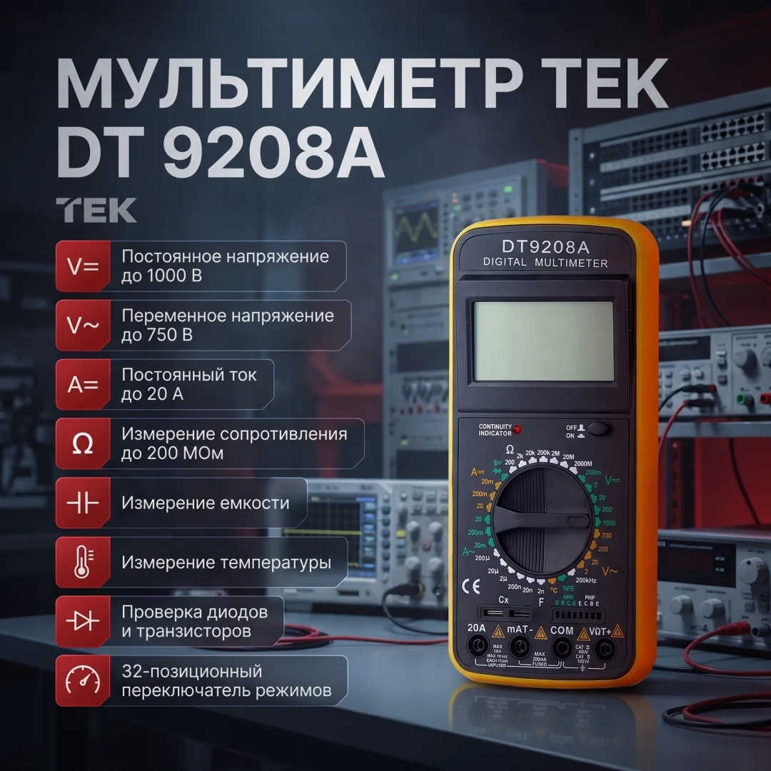 Мультиметр DT 9208A