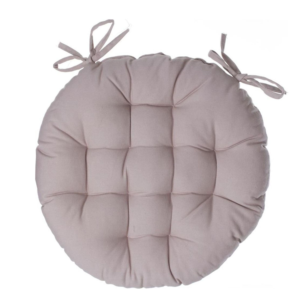 Подушка на стул Atmosphera 38 см круглая с завязками бежевый 131649D