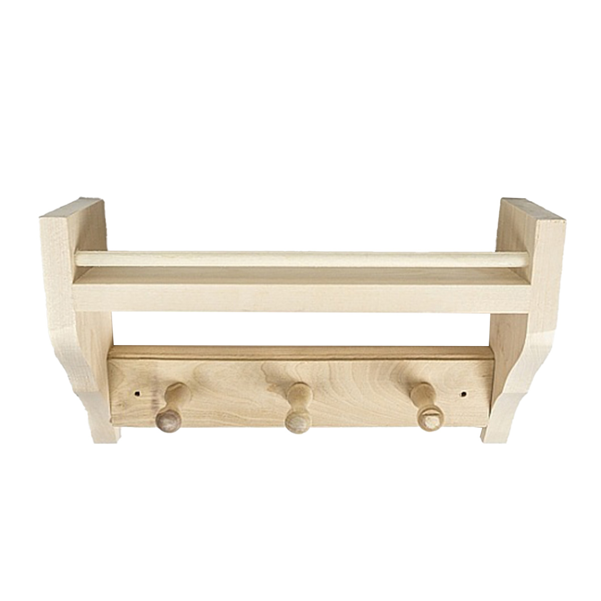 Полка с вешалкой 3 рожка, липа СК (М-48) 31414