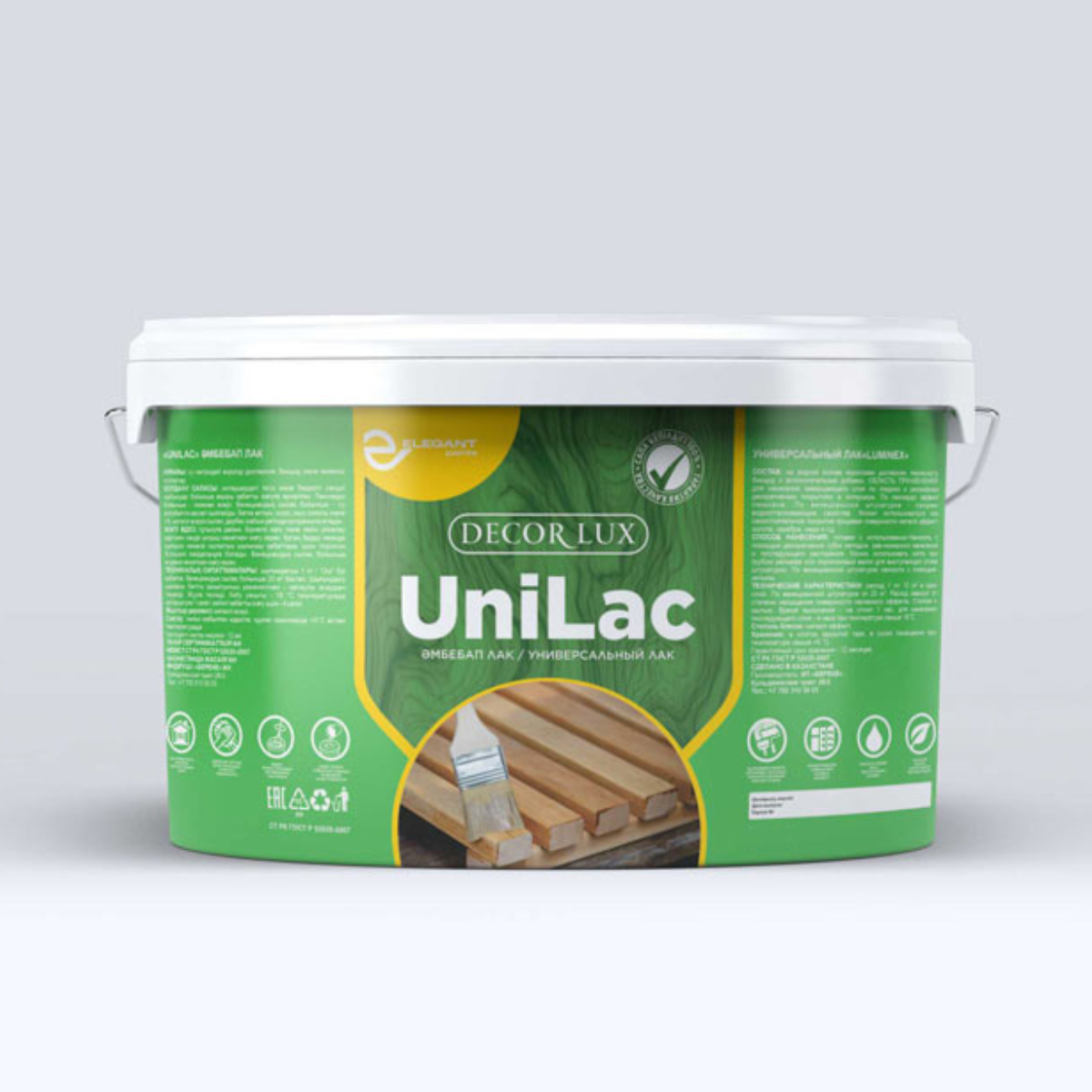 Лак Elegant универсальный Unilac матовый 3 л