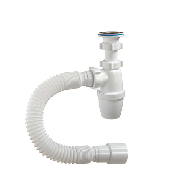 Сифон Орио для раковины 1 1/4 40 с гиб.трубой А-3202