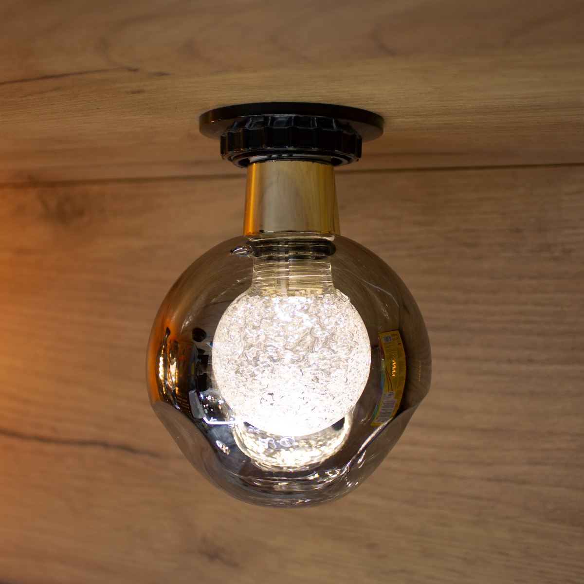 Лампа декоративная LED PG90 3W 3000K шар Хром