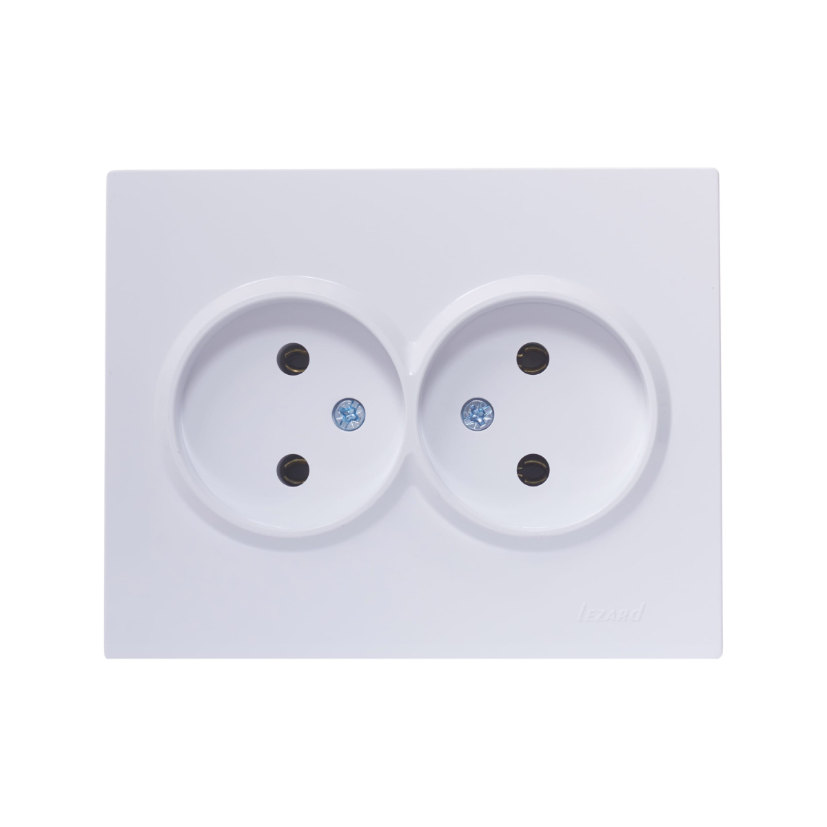 Розетка VESNA 742-0200-128B двойная б/з бакалит белая