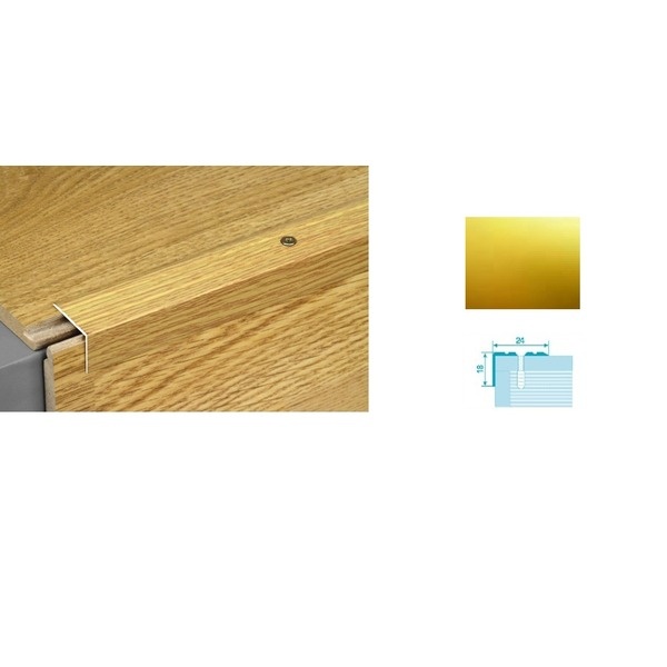 Профиль угловой  ПУ 03. золото.0,9м