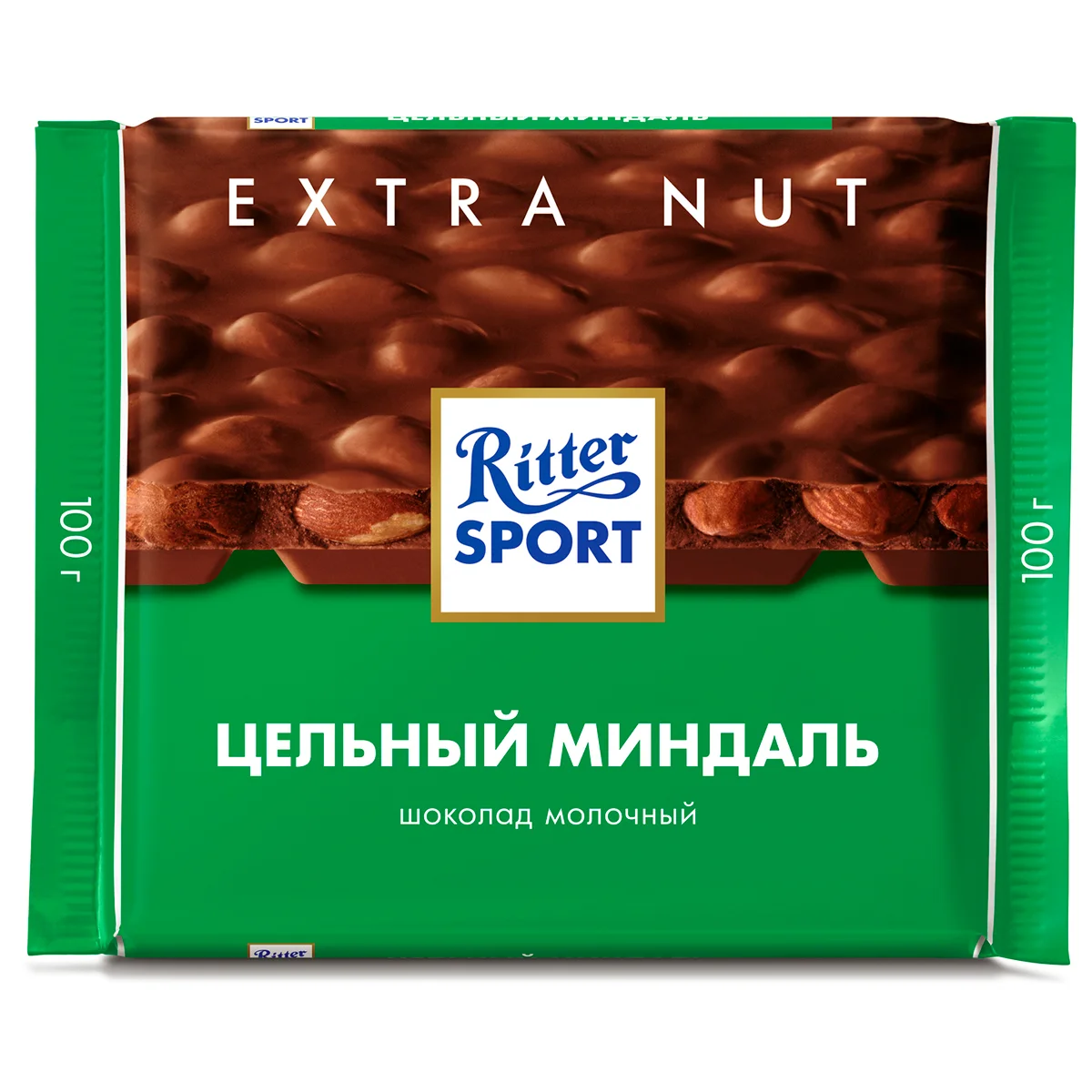 Ritter Sport шоколад Extra Nut молочный с цельным миндалем 100гр