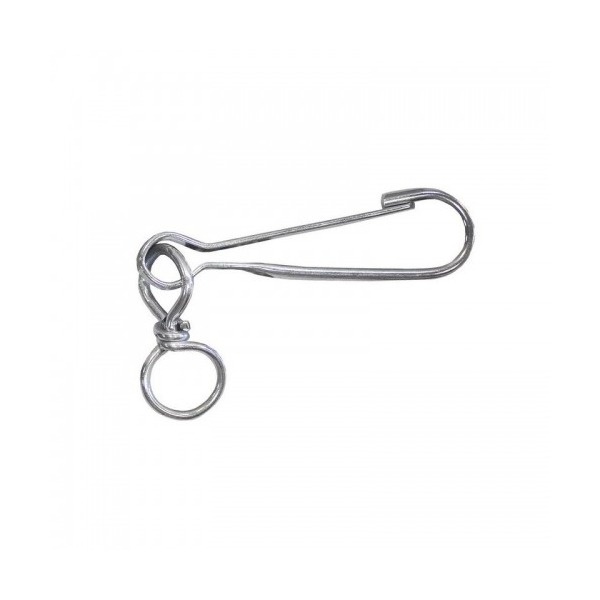 Карабин с вертлюгом оцинк. 80 мм (1 шт)