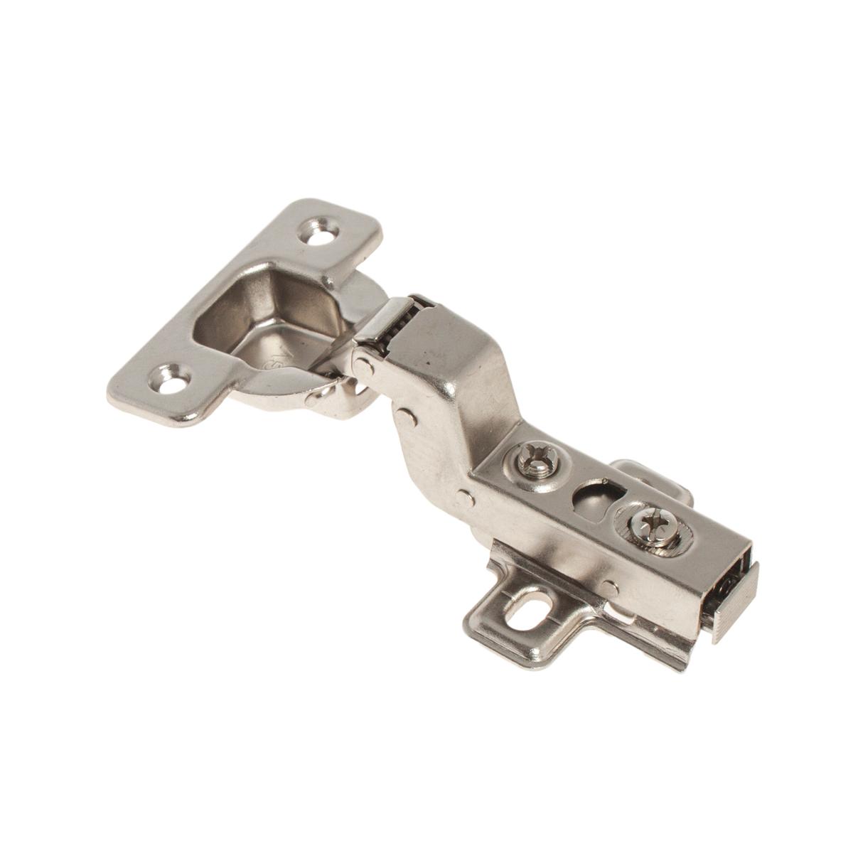 Петля меб. click внутр.с доводч.110* с отв.пл. (белый цинк 1 шт)