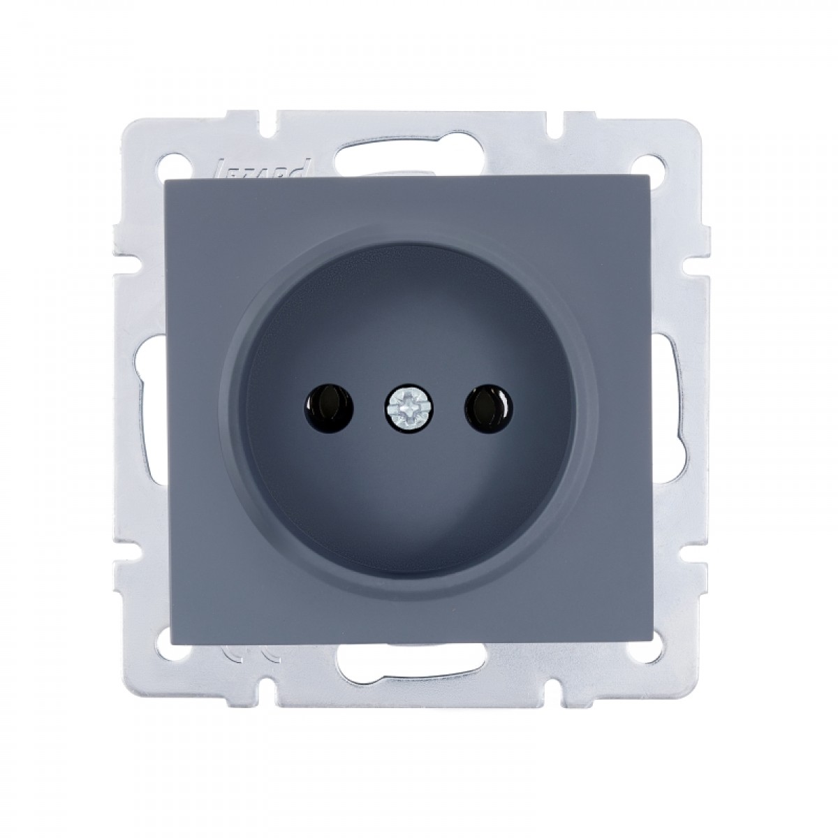 Розетка VESNA 742 3488 121В б/з бакалит графит (механизм)