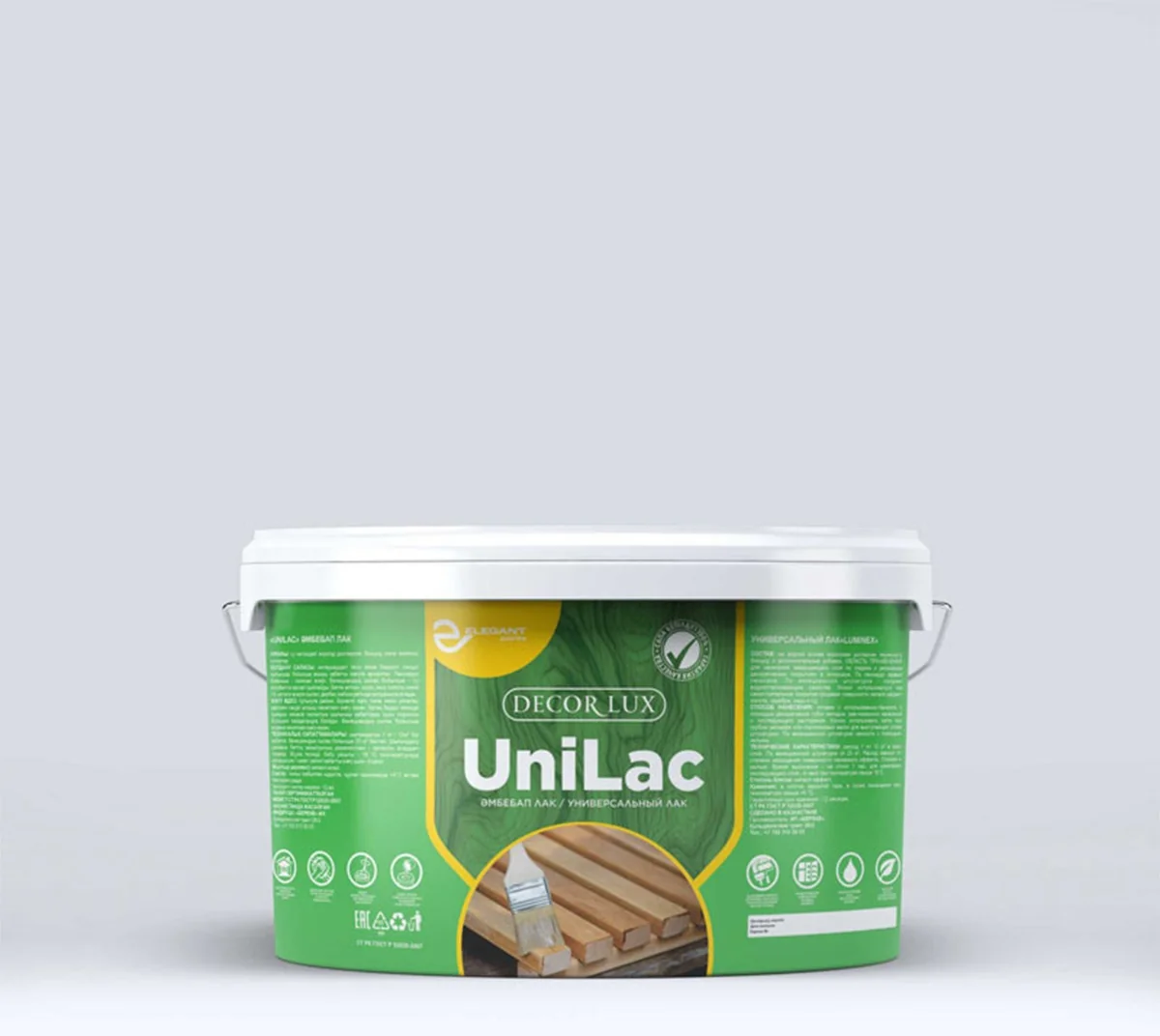Лак Elegant универсальный Unilac глянцевый 5 л