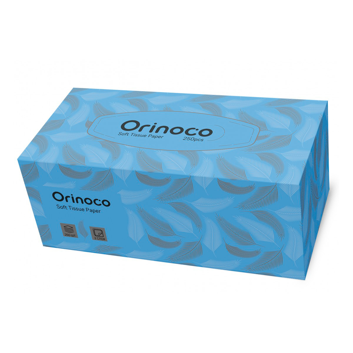 Салфетки бумажные Orinoco 2-х слойные в картонной коробке 250шт FH250BA360