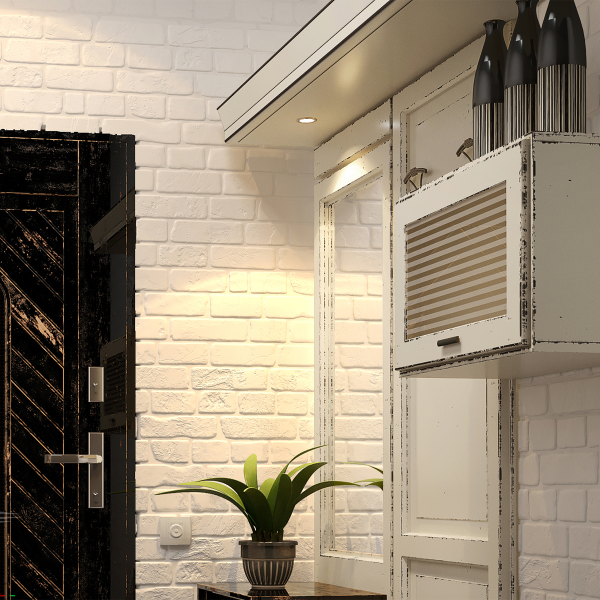 Панель ПВХ 0,3 самоклеящаяся серия "Эффект" кирпич "Граф" 4627198192179