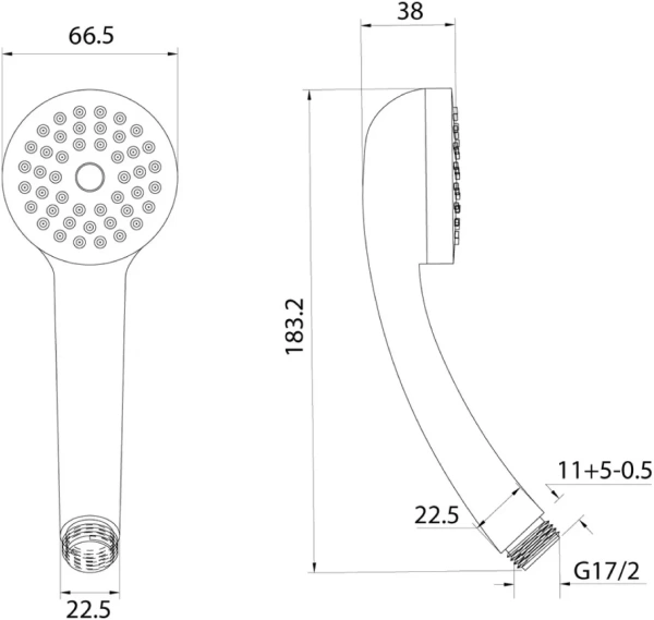 Лейка для душа, Essential, Milardo, 1401F66M18