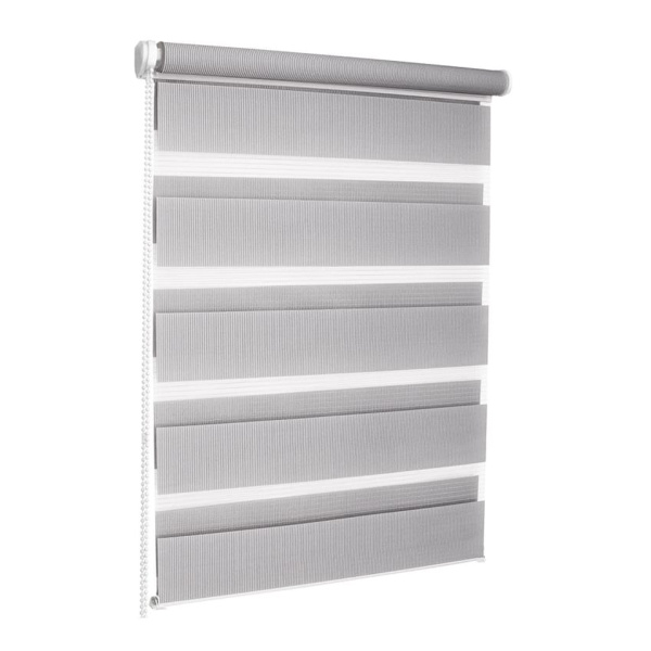 Штора рулонная День-Ночь серый 68х170 см 400507068