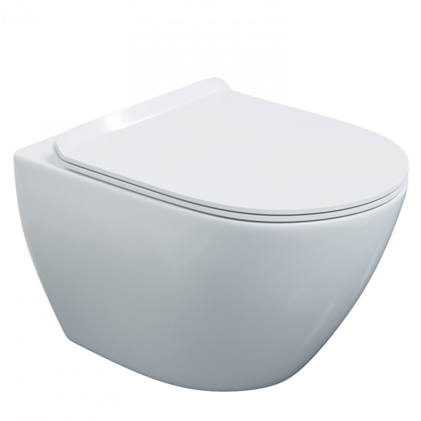 Унитаз BERGES подвесной PUMA Rimless 51см, сиденье дюропласт Toma Slim SO, микролифт, быстросьем