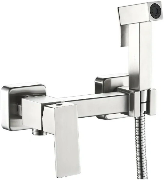 Смеситель с гигиеническим душем HAIBA HB5521 сталь