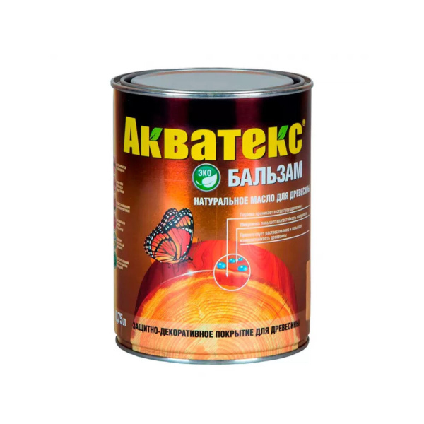 Натуральное масло для древесины Акватекс - бальзам  0,75 л махагон