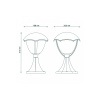 Светильник садово-парковый Gauss Aura на постамент 200*200*310mm, 170-240V / 50Hz, 1xE27, Max.60W, I