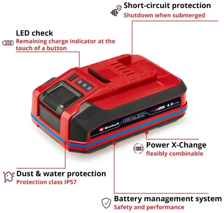 Аккумулятор Einhell 18V 4,0Ah SEALED PXC Plus (4511627)